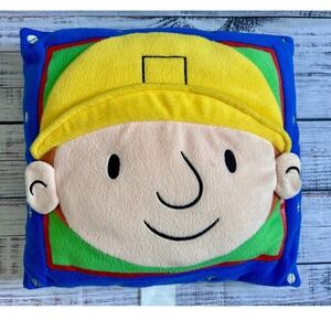 Vintage Bob the Builder Plush Character Figure Blue Pillow Hit Entertainment